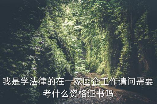 國企一般需要什么證書，我是學(xué)法律的在一家國企工作請問需要考什么資格證書嗎