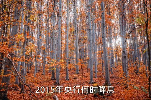 2015年央行何時(shí)降息