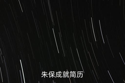 朱保成就簡(jiǎn)歷