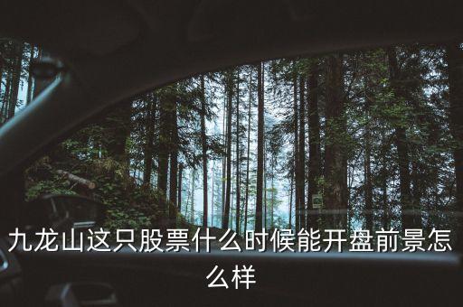 九龍山股票什么時候復(fù)牌，九龍山這只股票什么時候能開盤前景怎么樣