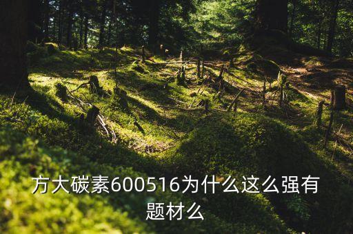 方大碳素600516為什么這么強(qiáng)有題材么