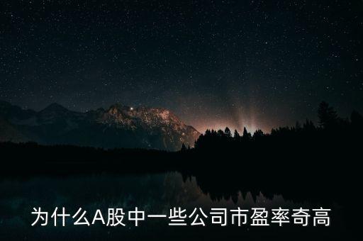 為什么A股中一些公司市盈率奇高