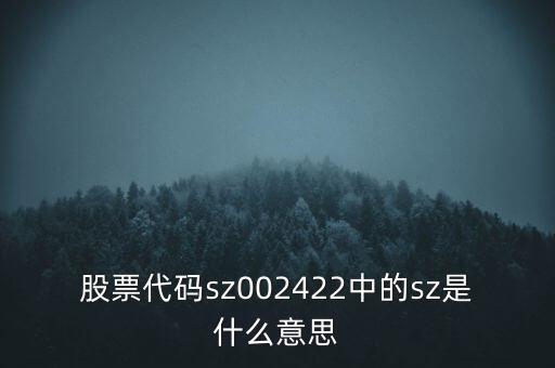 股票sz是什么意思，股票代碼后綴sz是甚么意思