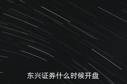 東興證券什么時候開盤