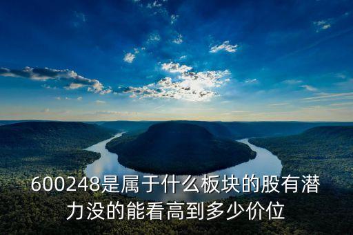 600248是屬于什么板塊的股有潛力沒的能看高到多少價(jià)位