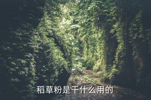 稻草粉是干什么用的