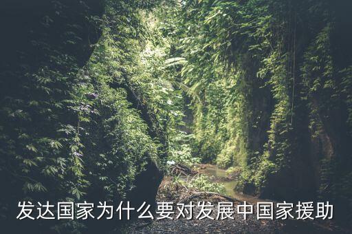 發(fā)達國家為什么要對發(fā)展中國家援助