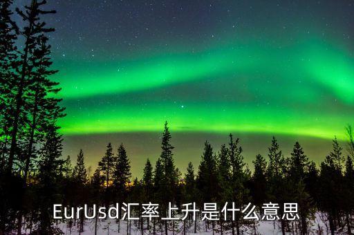 EurUsd匯率上升是什么意思