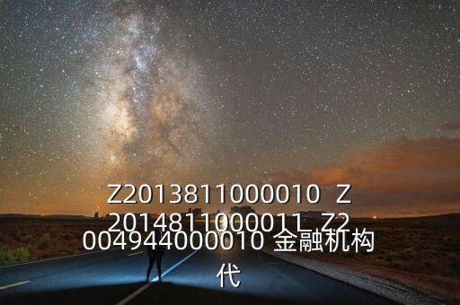 金融機構(gòu)編碼是什么，Z2013811000010  Z2014811000011  Z2004944000010 金融機構(gòu)代