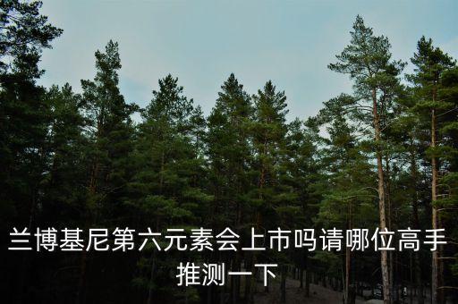 第六元素什么時候上市，蘭博基尼第六元素會上市嗎請哪位高手推測一下