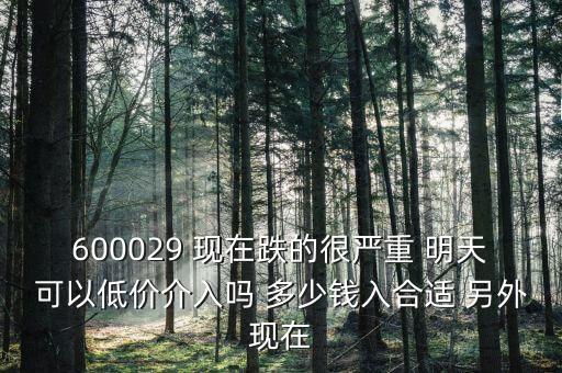 粵傳媒今天什么跌這么厲害，600029 現(xiàn)在跌的很?chē)?yán)重 明天可以低價(jià)介入嗎 多少錢(qián)入合適 另外現(xiàn)在