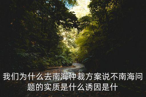 中國為什么不接受南海仲裁，我們?yōu)槭裁慈ツ虾Ｖ俨梅桨刚f不南海問題的實質(zhì)是什么誘因是什