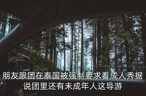 朋友跟團(tuán)在泰國被強(qiáng)制要求看成人秀據(jù)說團(tuán)里還有未成年人這導(dǎo)游