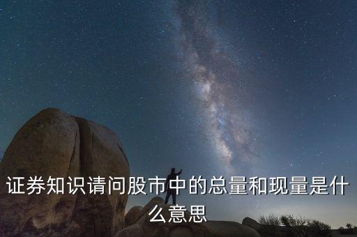 股票中總量是什么意思，股票總量是什么意思