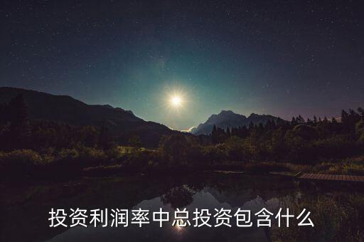 投資利潤率中總投資包含什么