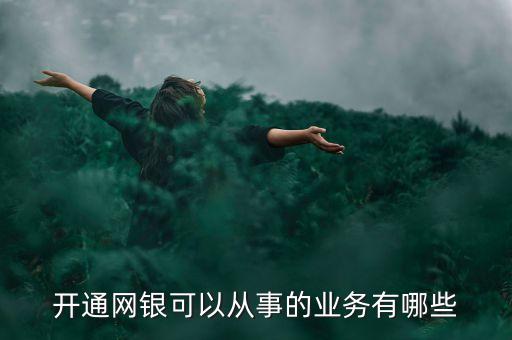 開通網(wǎng)銀可以從事的業(yè)務有哪些