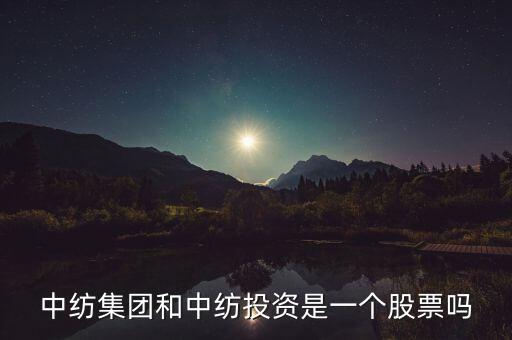 中紡集團和中紡?fù)顿Y是一個股票嗎