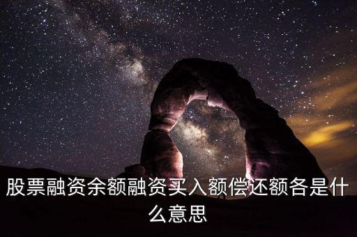 融資金額是什么意思，融資余額是什么意思