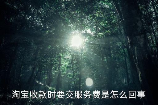 淘寶收款時要交服務費是怎么回事