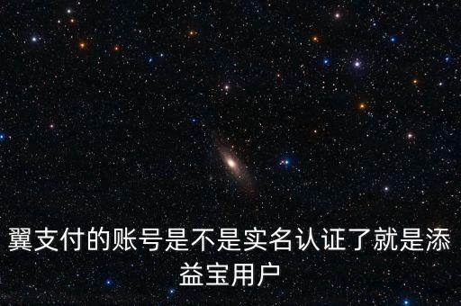 翼支付的賬號是不是實名認證了就是添益寶用戶