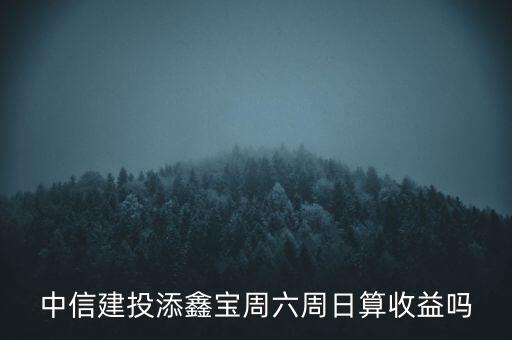 中信建投添鑫寶周六周日算收益嗎