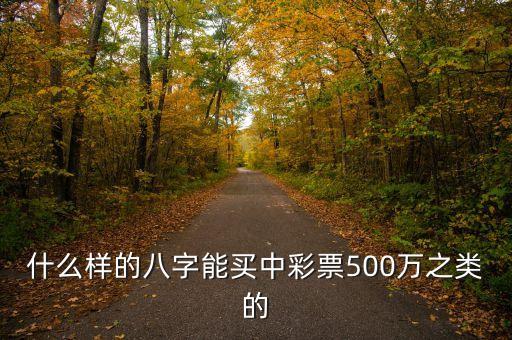 什么樣的八字能買中彩票500萬之類的