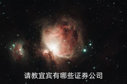 宜豐有什么證券公司，請(qǐng)教宜賓有哪些證券公司