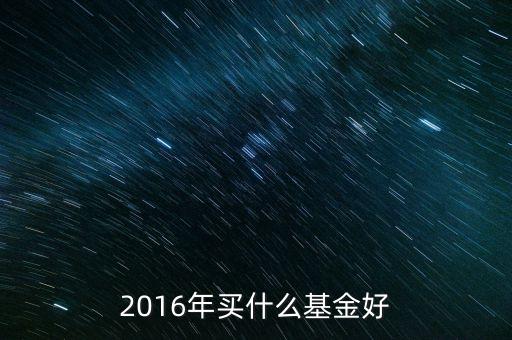 2016年買什么基金好