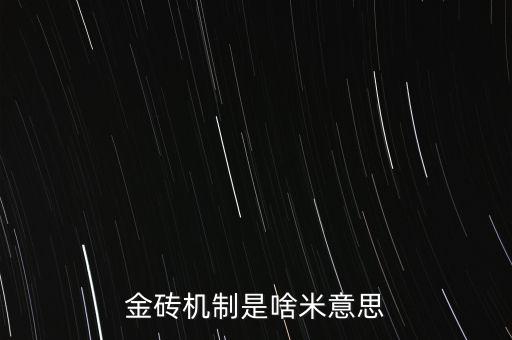 招商金磚是什么，金磚什么意思