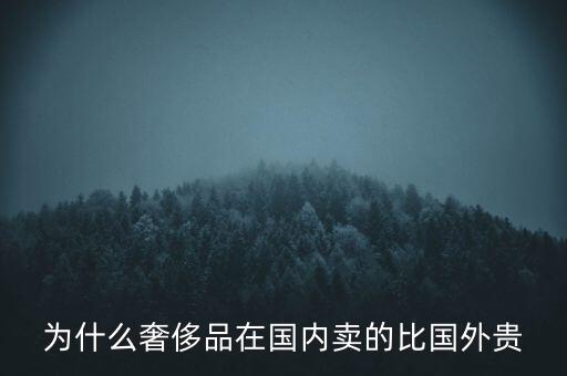 為什么奢侈品在國內(nèi)賣的比國外貴