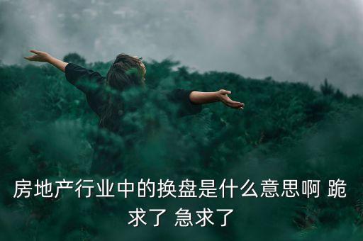 房地產(chǎn)行業(yè)中的換盤是什么意思啊 跪求了 急求了