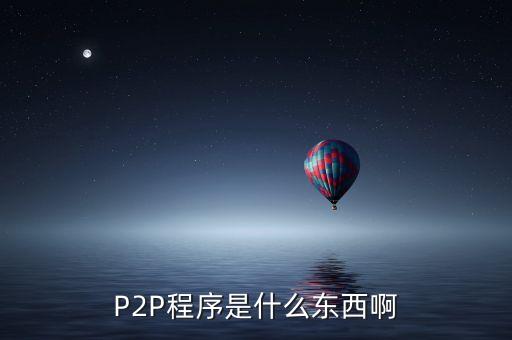 P2P程序是什么東西啊