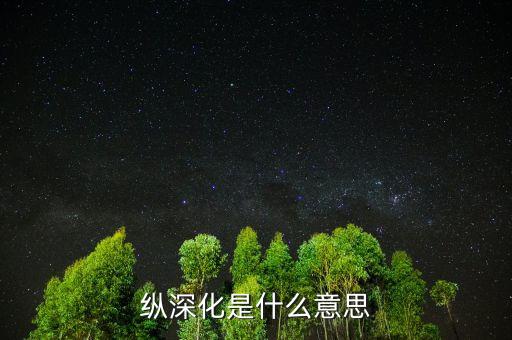 縱深化是什么意思