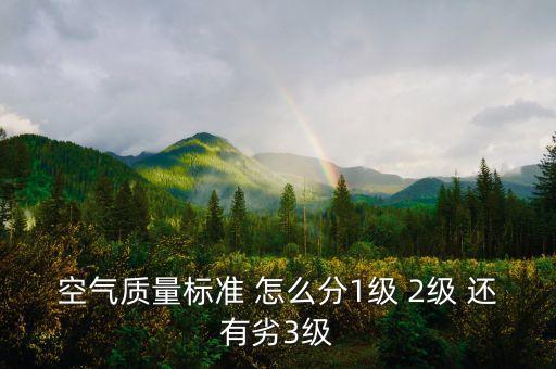 空氣質(zhì)量標(biāo)準(zhǔn) 怎么分1級 2級 還有劣3級