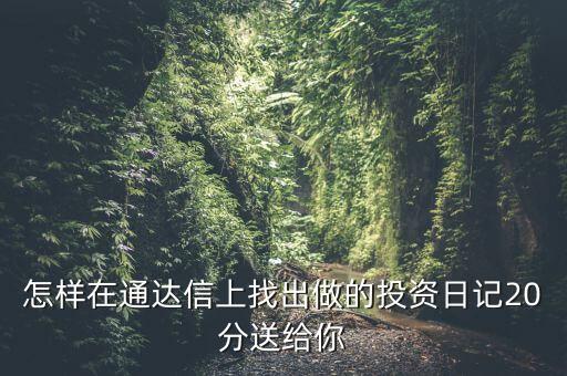 股票中的投資日記保存在什么位置，泰陽(yáng)證券交易軟件自選股保存文件的地址是哪里