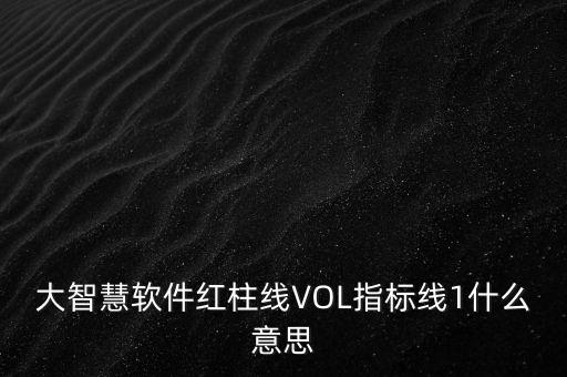 大智慧軟件紅柱線VOL指標(biāo)線1什么意思