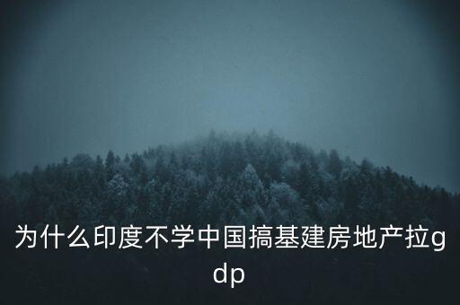 為什么印度不學(xué)中國(guó)搞基建房地產(chǎn)拉gdp