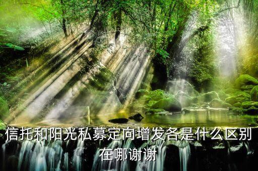 信托和陽光私募定向增發(fā)各是什么區(qū)別在哪謝謝