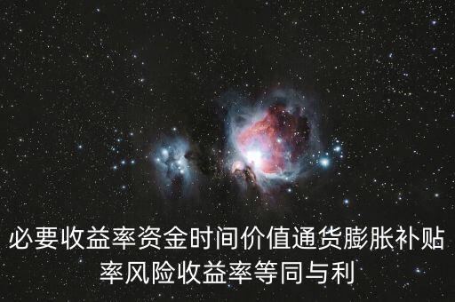 必要收益率資金時間價值通貨膨脹補貼率風(fēng)險收益率等同與利