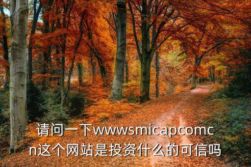 請(qǐng)問一下wwwsmicapcomcn這個(gè)網(wǎng)站是投資什么的可信嗎