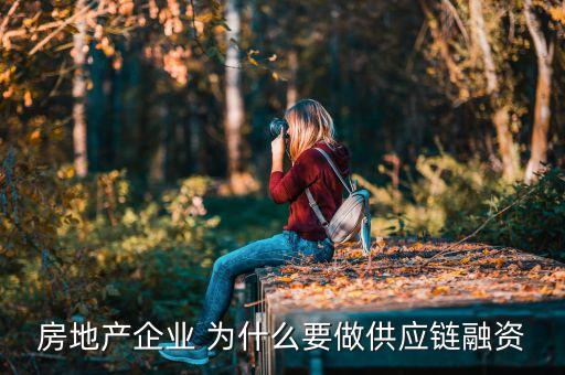 房地產(chǎn)企業(yè) 為什么要做供應(yīng)鏈融資