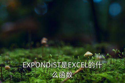 EXPONDIST是EXCEL的什么函數(shù)