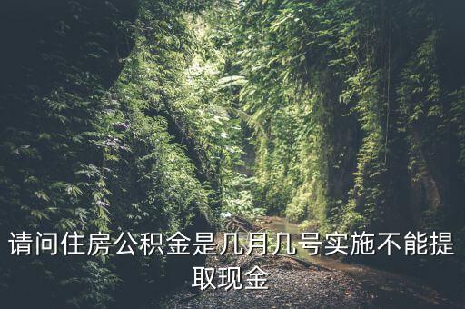 請問住房公積金是幾月幾號實(shí)施不能提取現(xiàn)金