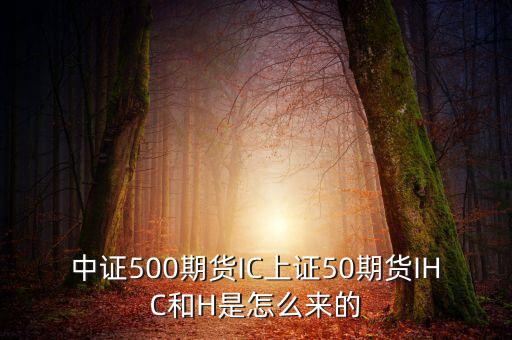 ic期貨是什么意思，股指期貨中的IHIFIC各是什么意思