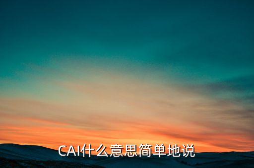 CAI什么意思簡單地說