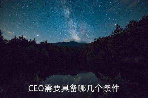 CEO需要具備哪幾個條件