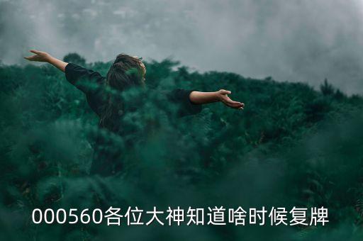 精功科技什么時候復(fù)牌，000560各位大神知道啥時候復(fù)牌