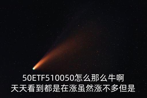 50ETF510050怎么那么牛啊天天看到都是在漲雖然漲不多但是