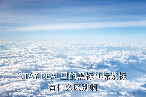 STAY REAL里的黑標(biāo)紅標(biāo)紫標(biāo)有什么區(qū)別啊