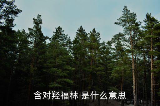 含對(duì)羥福林 是什么意思